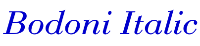 Bodoni Italic الخط